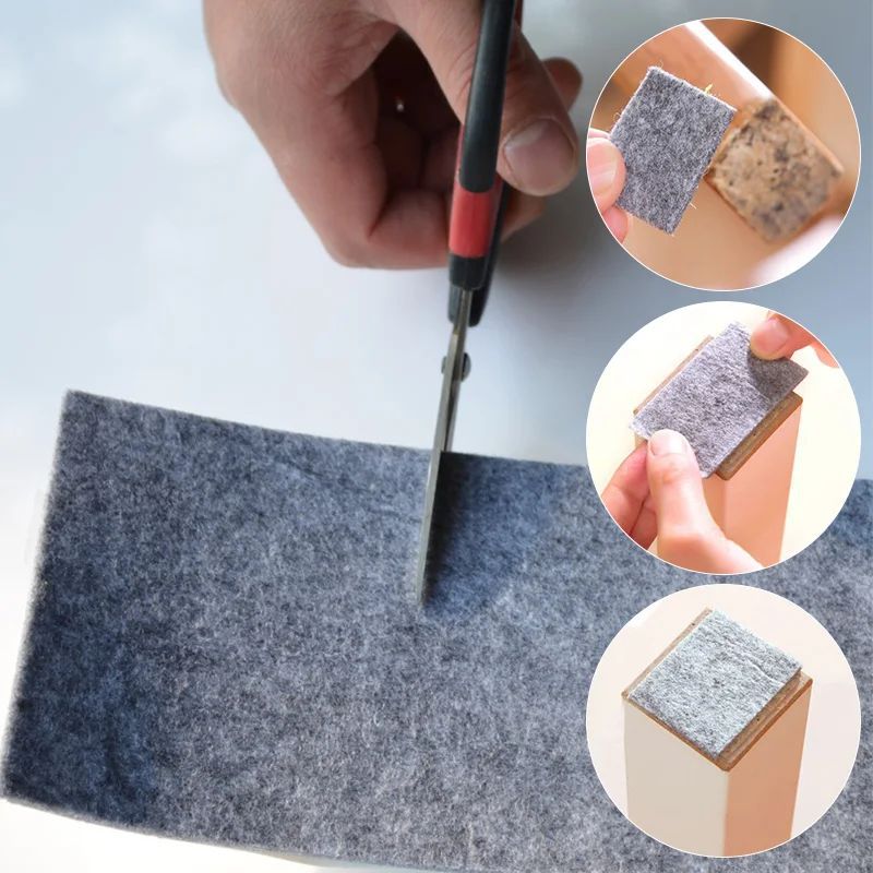 Furniture Hardware Brackets - Verdikte zelfklevende meubelviltstrips DIY-vorm Glijpad Mute