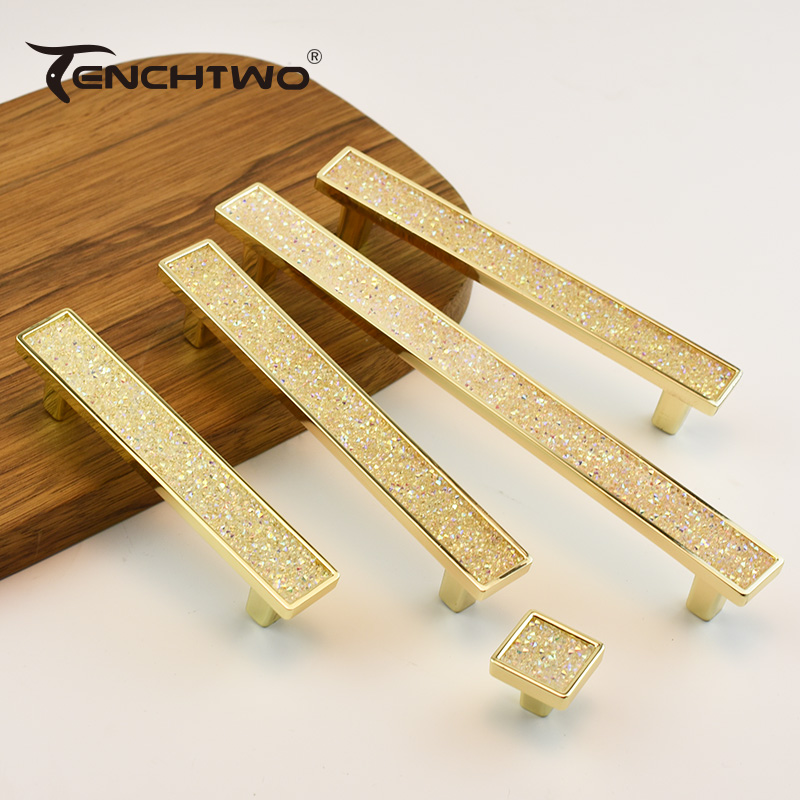 Furniture And Kitchen Hardware Fitting - Goud Kristal Diamant Meubelen Handvat Deur