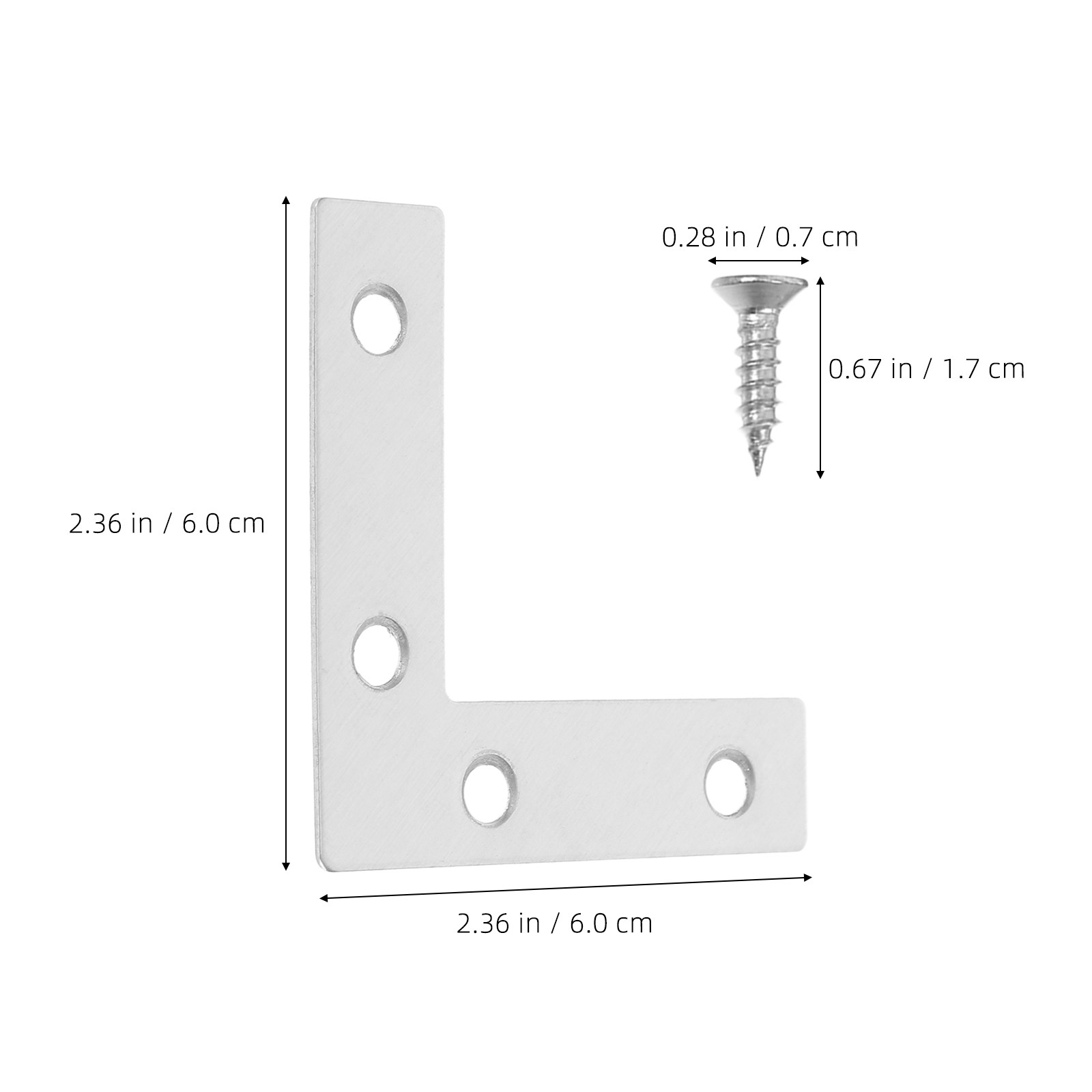 1Set RVS L-vormige beugel met  - Furniture Joining Hardware recensie en prijs