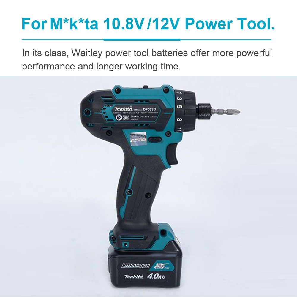 12V 4000mAh Lithiumbatterij Op - Makita Drill Hp1640 recensie en prijs