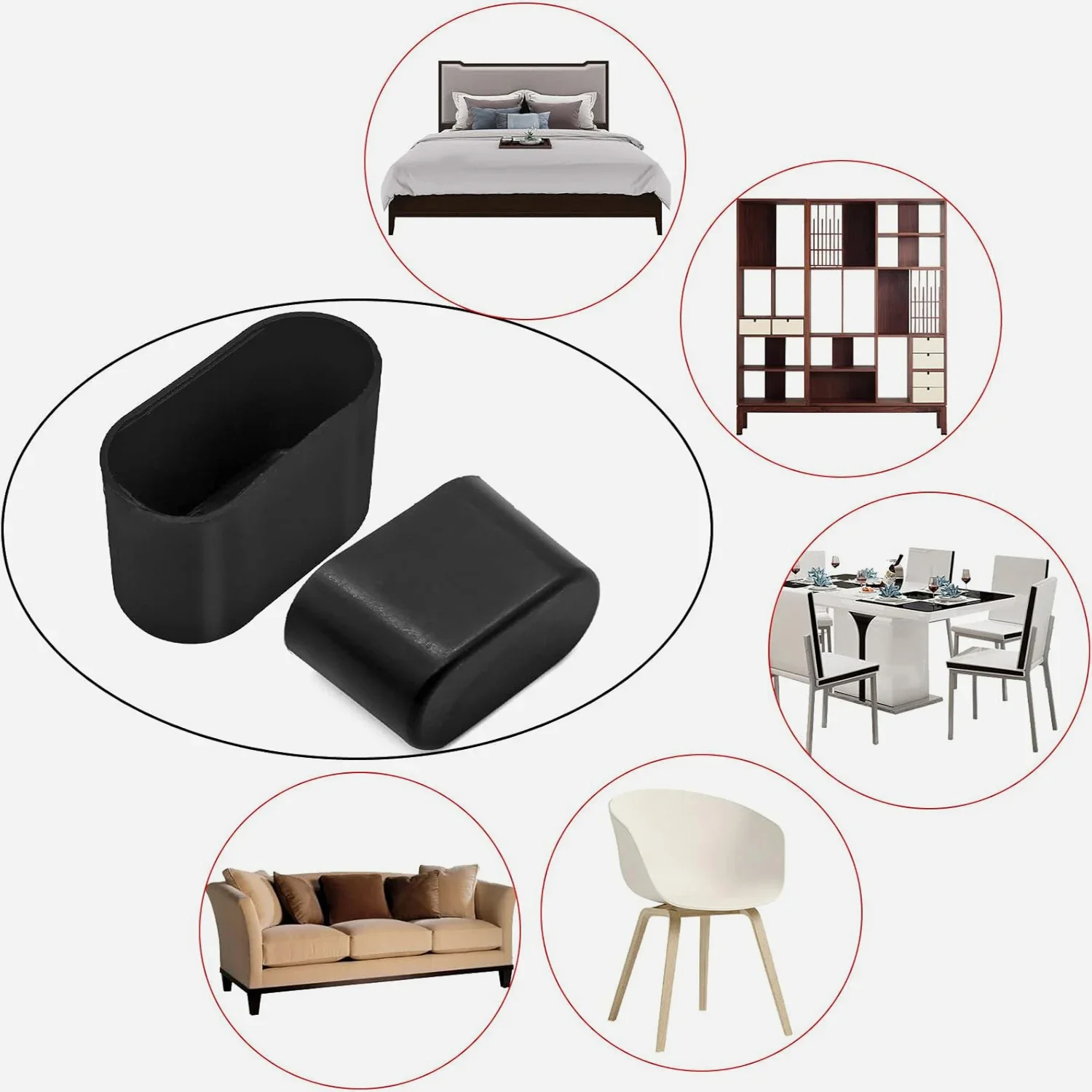 4-32 stuks siliconen ovale sto - Furniture Hardware Brackets recensie en prijs